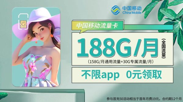 移动流量卡19元360g全国通用流量（移动出的流量199元360g是什么卡）